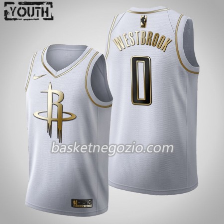 Canotte Bambino Houston Rockets Russell Westbrook 0 2019-20 Nike Bianco Golden Edition Swingman